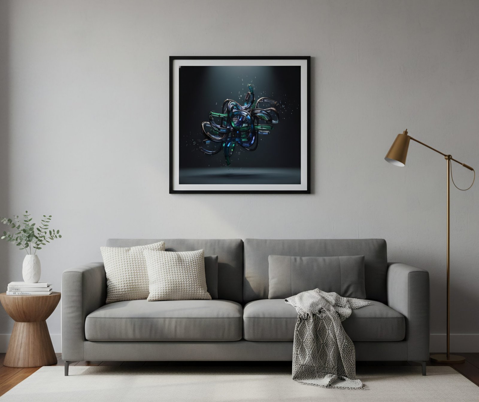 Aether Loop Matrix – Hochauflösendes abstraktes Digital-Kunstwerk als Sofort-Download | Druckbar bis 90 × 82 cm