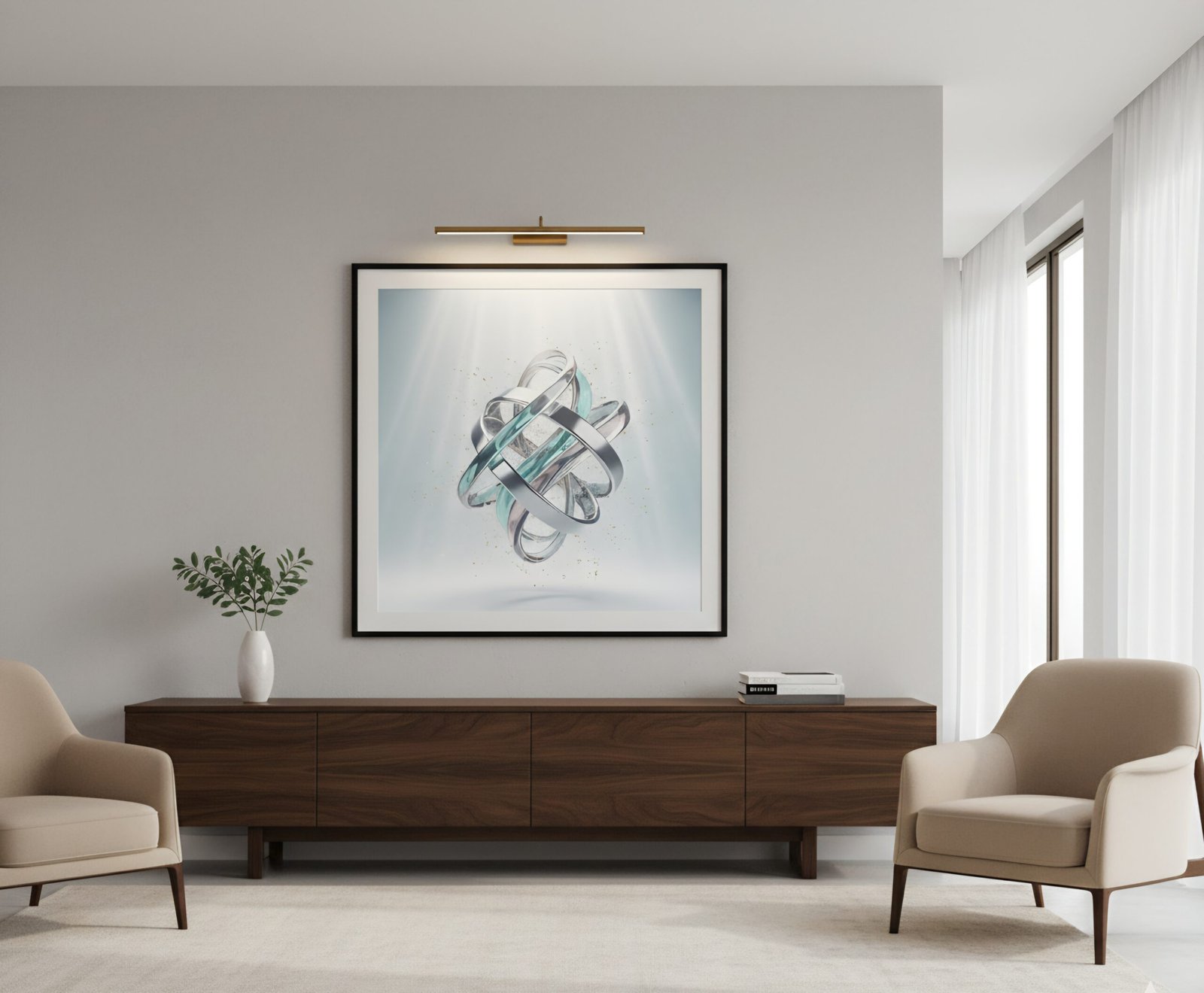 Celestial Harmony Sphere – Hochauflösendes abstraktes Digital-Kunstwerk als Sofort-Download | Druckbar bis 90 × 82 cm