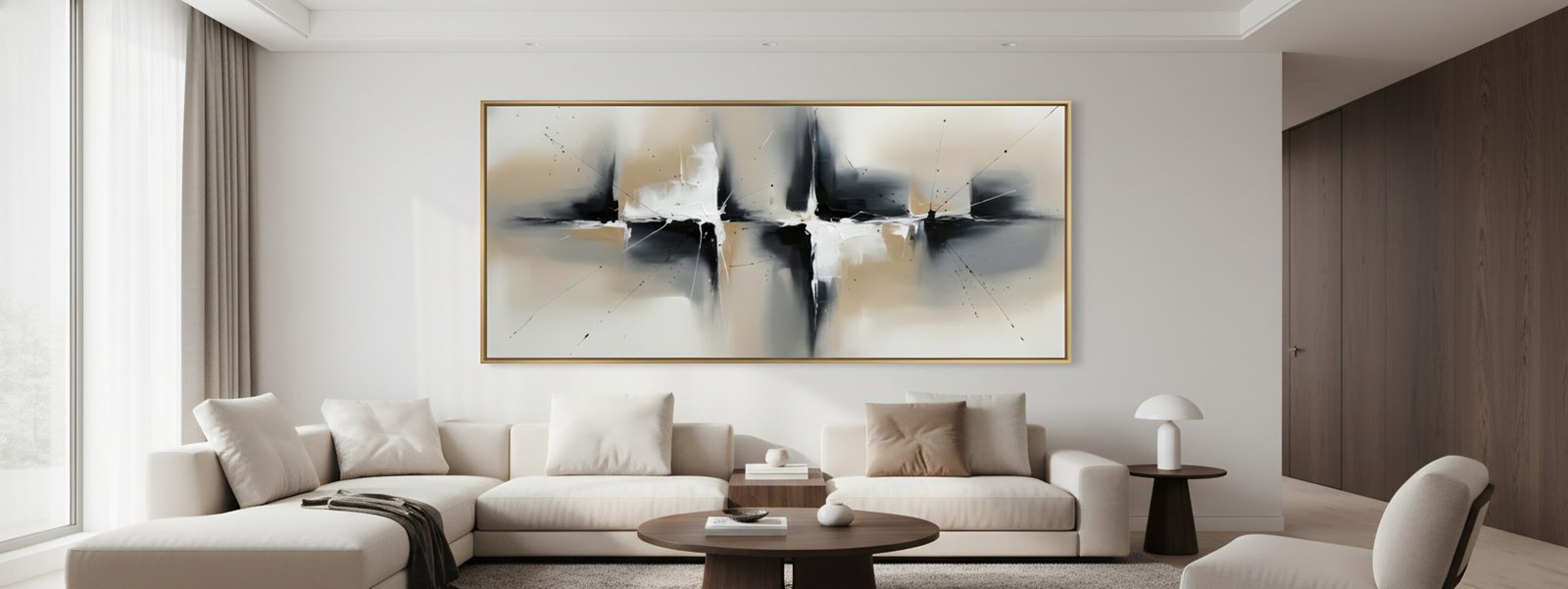 Fractured Serenity Lines – Premium Abstraktes Digital-Kunstwerk als Sofort-Download | Druckbar bis 180 × 80 cm