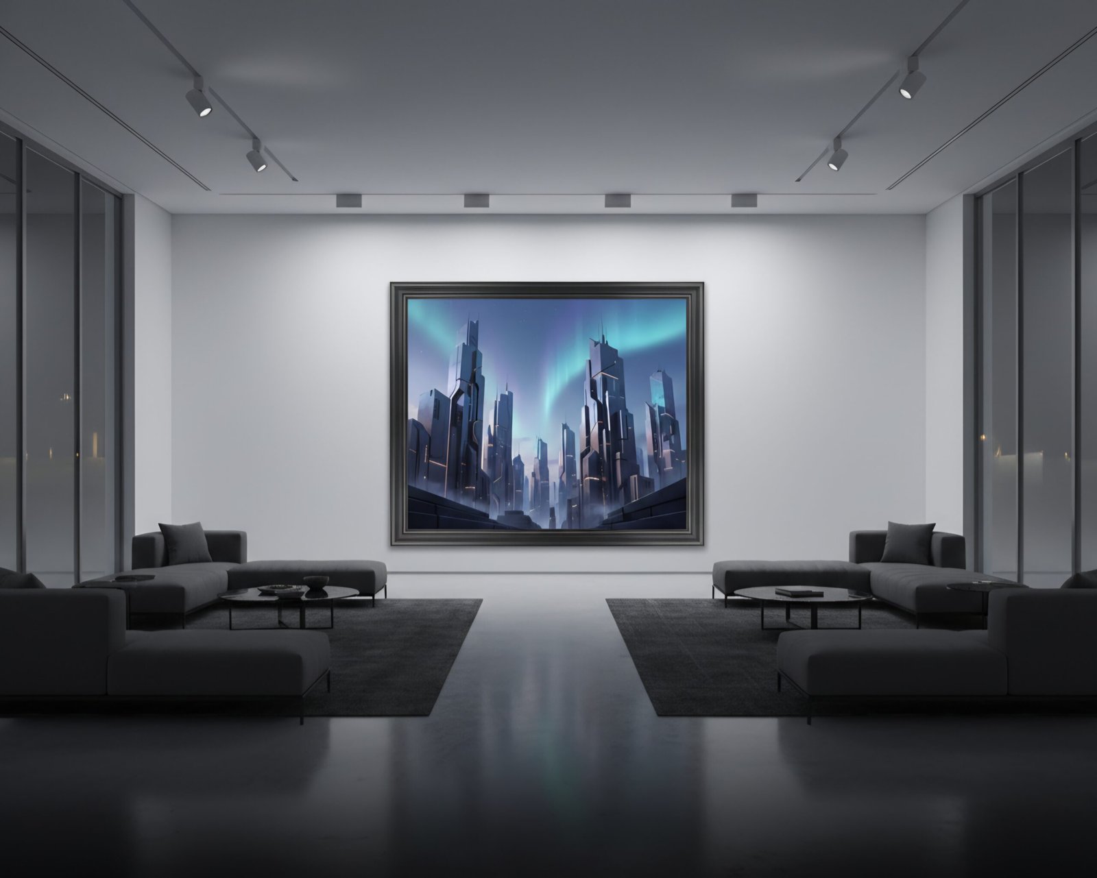 Aurora Nexus City – Ultra-High-Resolution Sci-Fi Megacity Artwork“ Gigantische 10K-Auflösung – ideal für XXL-Wanddrucke in Galeriequalität – Bild 4