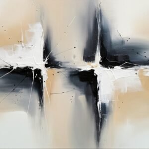 Fractured Serenity Lines – Premium Abstraktes Digital-Kunstwerk als Sofort-Download | Druckbar bis 180 × 80 cm