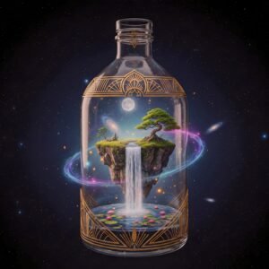 Cosmic Bonsai Realm – Ultra-High-Resolution Fantasy Bottle Universe Art“  Gigantische 10K-Auflösung – Perfekt für Wanddrucke bis XXL-Galerieformat