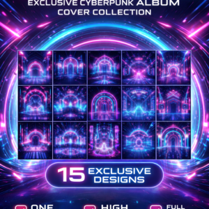 Neon Portal Vol. 2 – Exclusive Cyberpunk Album Cover Collection (15 Designs, Worldwide Exclusive License)