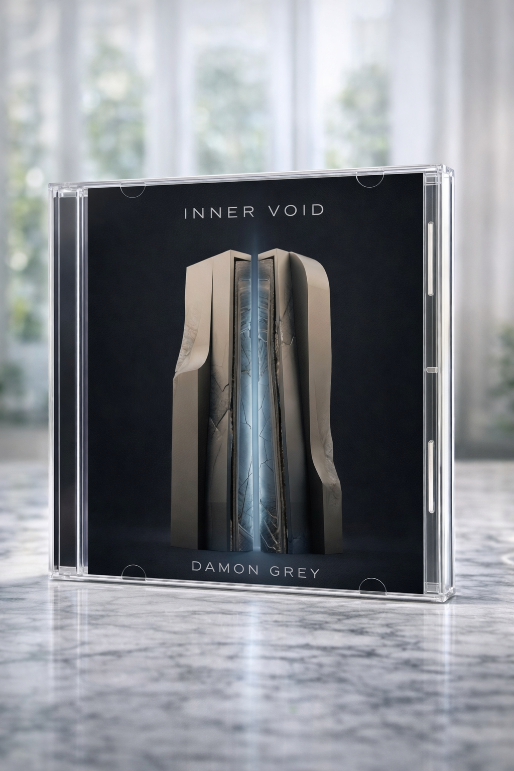 Album Cover Design „Inner Void – Damon Grey“ | Exklusives Premium CD Cover Design für Musikproduktion, Ambient, Cinematic, Electronic & weltweite Exklusivlizenz